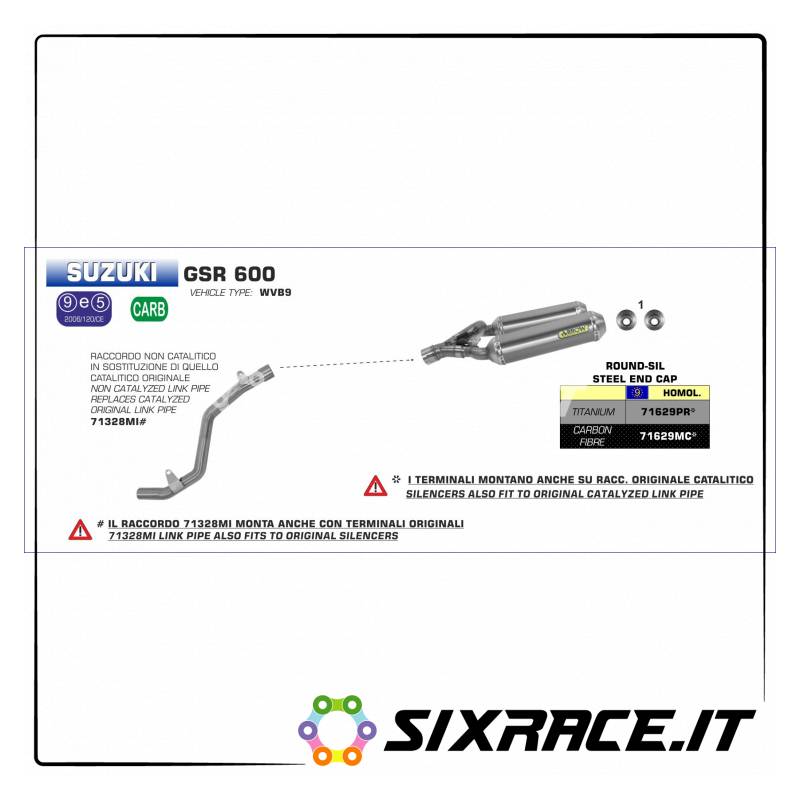 71328MI-31385 - Central non-catalytic link Suzuki GSR 600 2006-2011 71328MI -