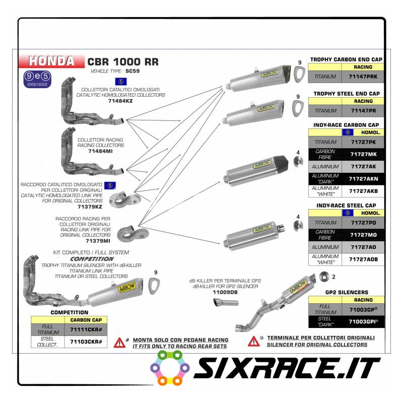 71379MI-31443 - Raccordo per collettori originali Honda CBR 1000 RR 2012-2013 71379MI - 