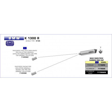 71455MI-31564 - Fitting for original manifolds BMW K 1300 R 2009-2016 71455MI -