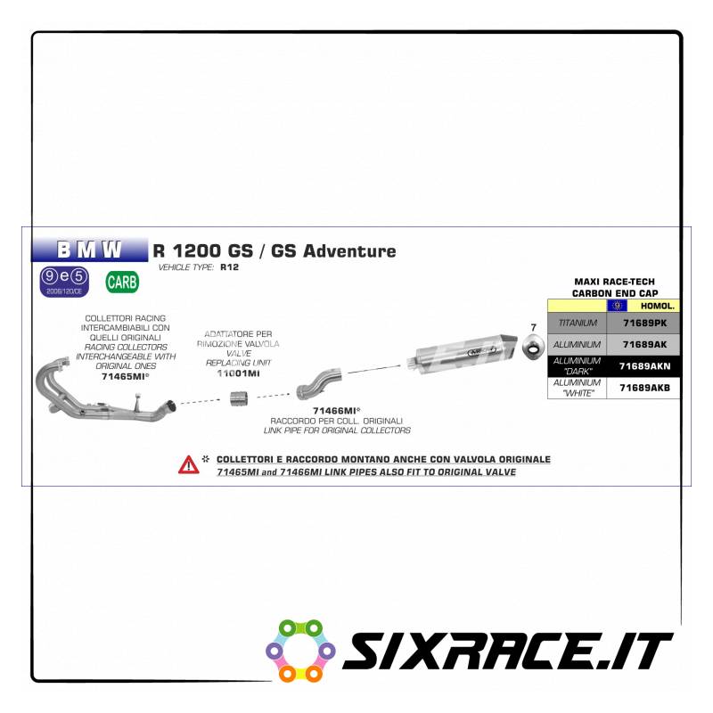 71466MI-31598 Raccordo per collettori originali BMW R 1200 GS / Adventure 2010-2012 71466MI