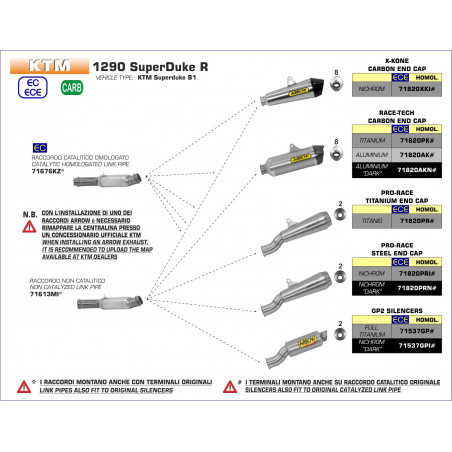 71613MI-31727 - Raccordo centrale non catalitico KTM 1290 SUPERDUKE 2017-2018 71613MI - 