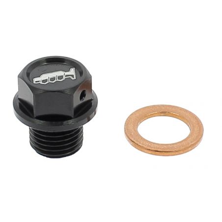 Tappo drenaggio olio con inserto magnetico SUZUKI RM 250 2001-2012 Nero M12 x 10 - Passo 1,25