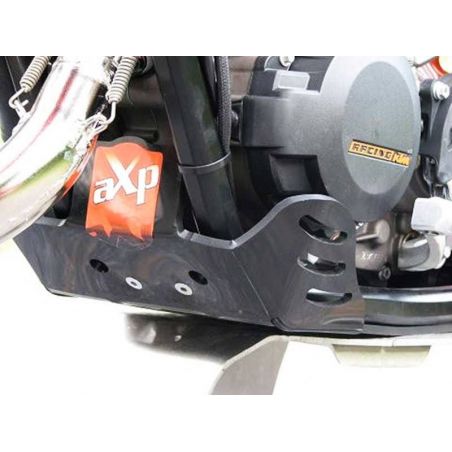 Piastra paramotore AXP RACING 6mm KTM 200 EXC 2012-2016 Nero