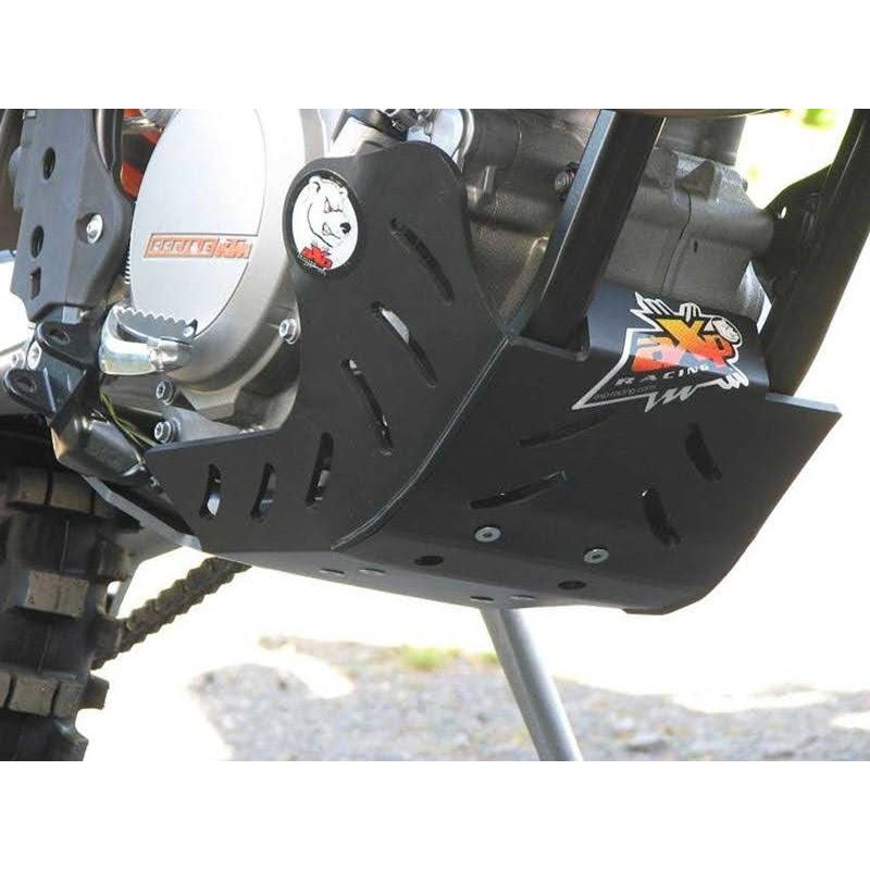 AX1172 Piastra paramotore AXP RACING 6mm KTM 350 EXC F 2012-2016 Nero  AXP Racing