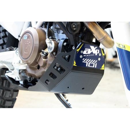 Piastra paramotore Xtrem AXP RACING 8mm con protezione leverismi KTM 690 Enduro R 2015-2022 Nero