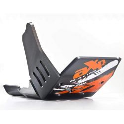 Piastra paramotore Xtrem AXP RACING 8mm con protezione leverismi KTM 450 EXC 2017-2023 Nero