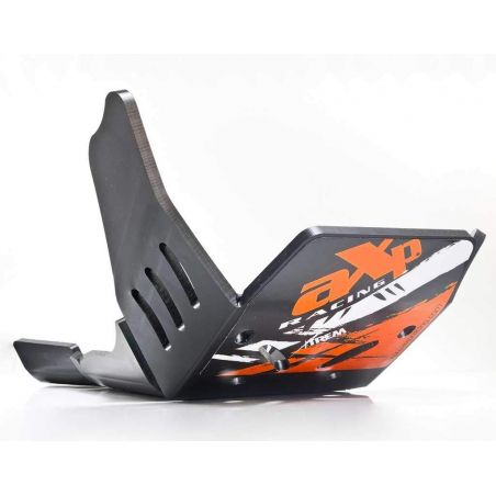 AX1482 Piastra paramotore Xtrem AXP RACING 8mm con protezione leverismi KTM 500 EXC 2017-2023 Nero 