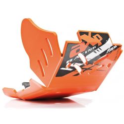 Piastra paramotore Xtrem AXP RACING 8mm con protezione leverismi KTM 250 EXC F 2017-2023 Arancione