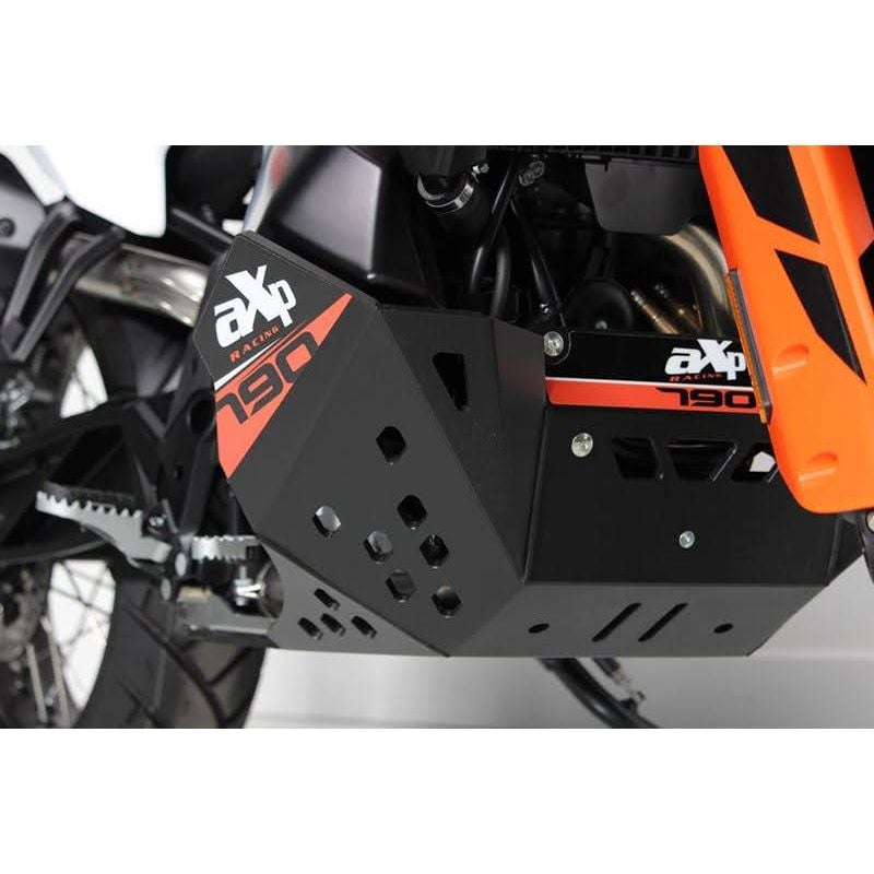 Piastra paramotore Xtrem AXP RACING 8mm con protezione leverismi KTM 890 Adventure 2021-2022 Nero