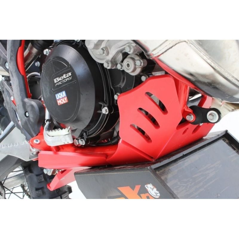 Piastra paramotore Xtrem AXP RACING 8mm con protezione leverismi BETA RR 250 2020-2022 Rosso