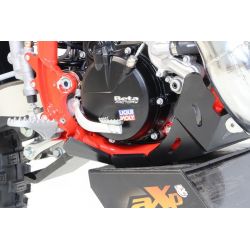 Piastra paramotore Xtrem AXP RACING 8mm con protezione leverismi BETA RR 125 2T 2020-2022 Nero