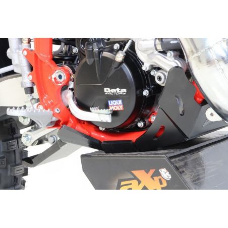 Piastra paramotore Xtrem AXP RACING 8mm con protezione leverismi BETA RR 125 2T 2020-2022 Nero