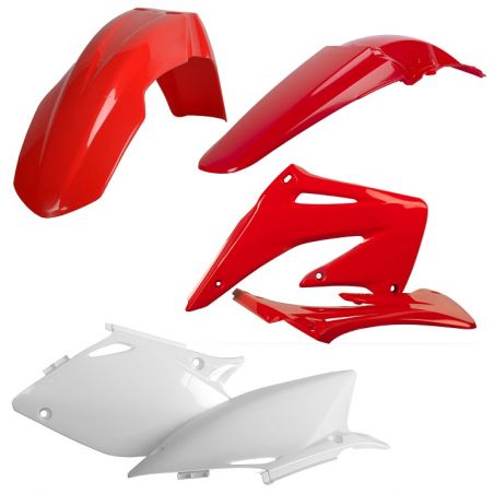 Kit plastiche replica HONDA CRF 450 R 2004-2004 Rosso cr04/Bianco