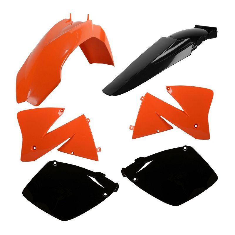 CM91232 Kit plastiche replica KTM 125 EXC 2001-2002 Arancione/Nero  CEMOTO