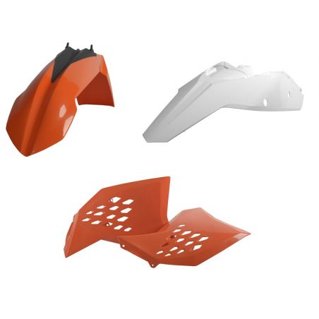 Kit plastiche replica KTM 400 EXC 2008-2011 Arancione/Bianco