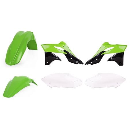 CM91253 Kit plastiche replica KAWASAKI KX 250 F 2013-2016 Verde 05/Bianco  CEMOTO