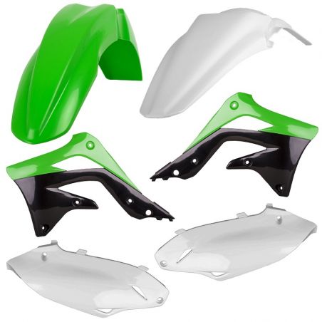CM91261 Kit plastiche replica KAWASAKI KX 450 F 2013-2015 Verde 05/Bianco  CEMOTO