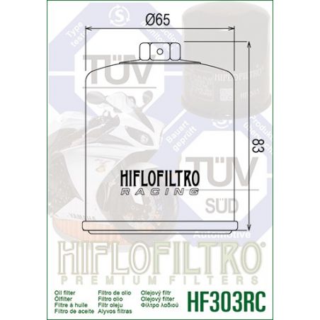 HF303RC Filtri olio HIFLO RACING KAWASAKI ZX 10 R 2006-2022  HIFLO
