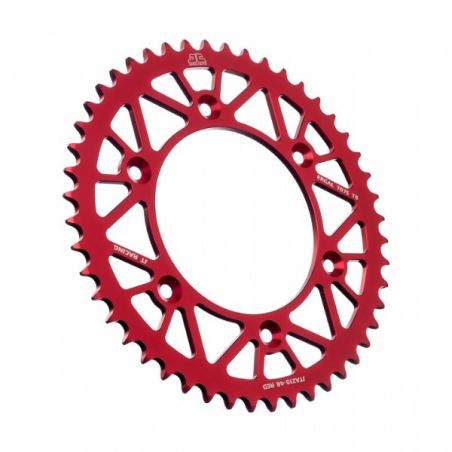 Corone in ergal JT - RACELITE HONDA CR 500 1984-2004 Rosso 48 denti - Colore Rosso