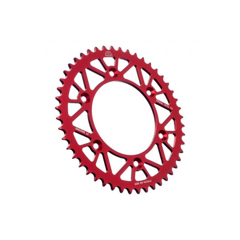 Corone in ergal JT - RACELITE HONDA XR 650 R 2000-2007 Rosso 48 denti - Colore Rosso