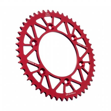 Corone in ergal JT - RACELITE HONDA XR 250 R 1996-2004 Rosso 49 denti - Colore Rosso