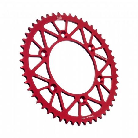 Corone in ergal JT - RACELITE HONDA XR 650 R 2000-2007 Rosso 51 denti - Colore Rosso