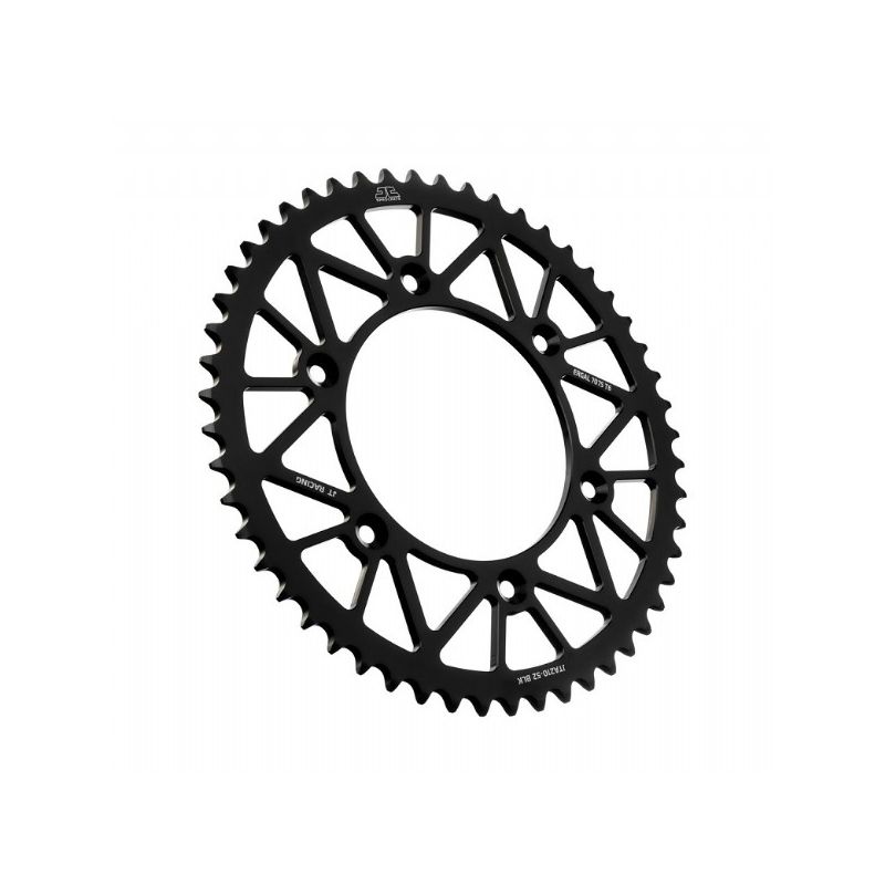 JTA210.52N Corone in ergal JT - RACELITE HONDA CRF 450 X 2005-2016 Nero 52 denti - Colore Nero  JT