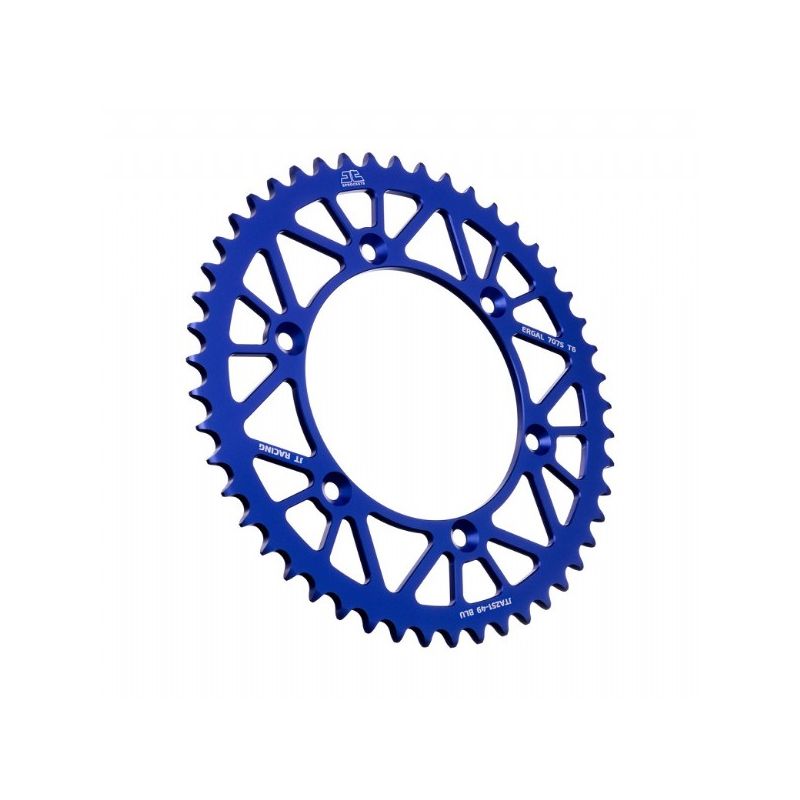 Corone in ergal JT - RACELITE YAMAHA YZ 400 F 1999-1999 49 denti - colore Blu