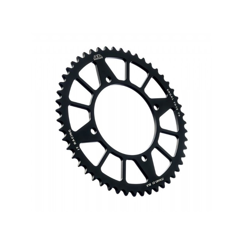 Corone in ergal JT - RACELITE KAWASAKI KX 80 1986-2000 51 denti - colore Nero