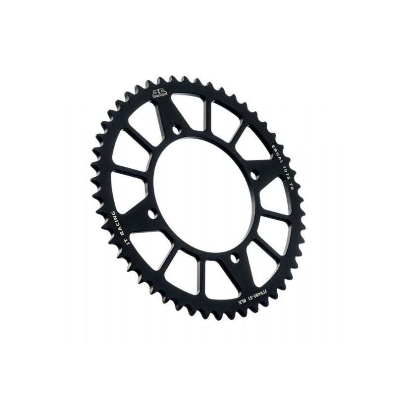 Corone in ergal JT - RACELITE KAWASAKI KX 80 1986-2000 51 denti - colore Nero