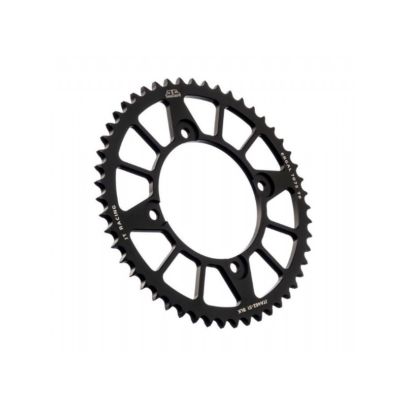 Corone in ergal JT - RACELITE KAWASAKI KX 80 1986-2000 Nero 51 denti - Colore Nero