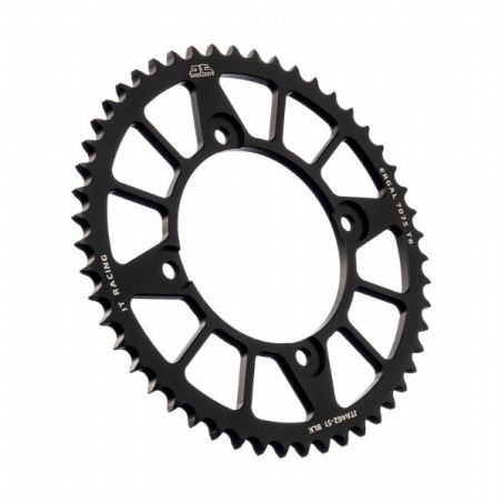 Corone in ergal JT - RACELITE KAWASAKI KX 80 1986-2000 Nero 51 denti - Colore Nero