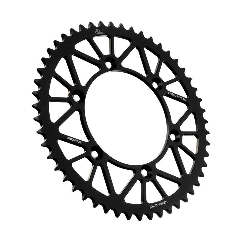 Corone in ergal JT - RACELITE SUZUKI DRZ 400 E 2000-2008 Nero 51 denti - Colore Nero