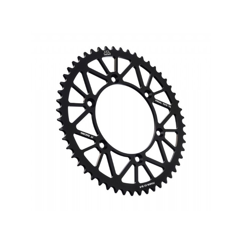 Corone in ergal JT - RACELITE SUZUKI DRZ 400 E 2000-2008 Nero 52 denti - Colore Nero