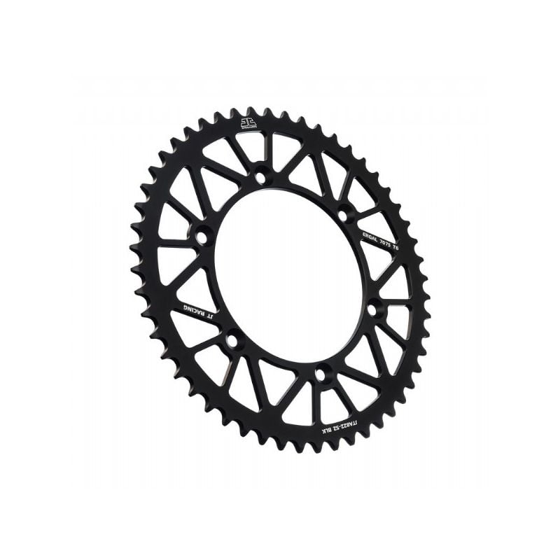 Corone in ergal JT - RACELITE HUSQVARNA 250 CR 1990-2005 Nero 52 denti - Colore Nero