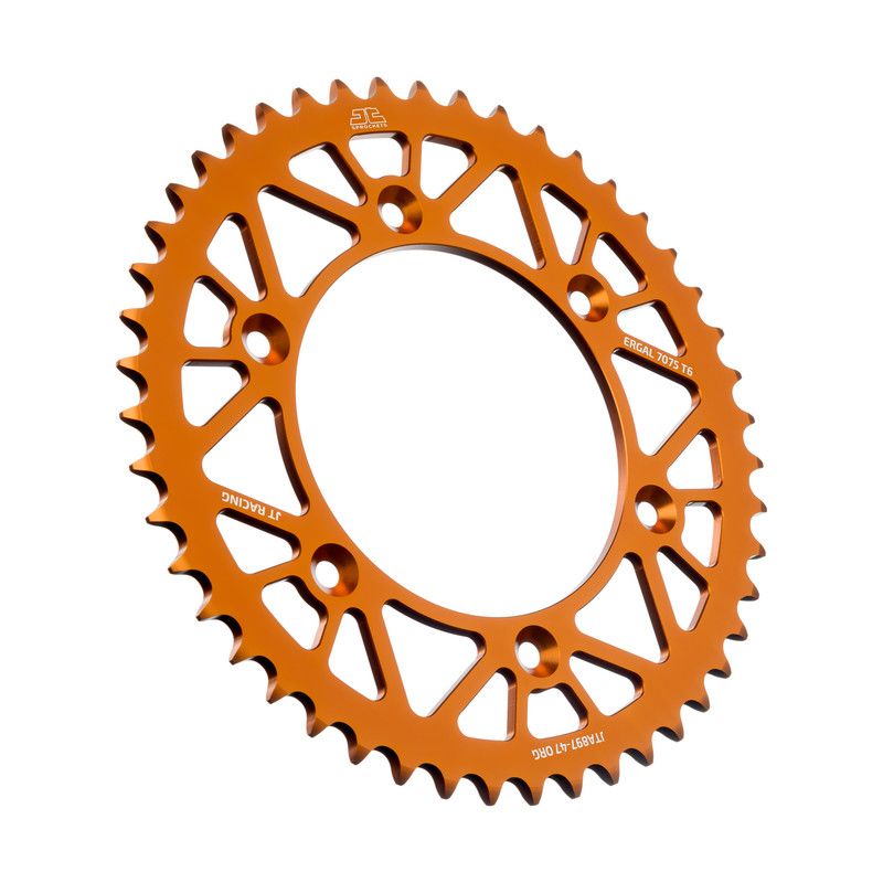 Corone in ergal JT - RACELITE KTM 400 SX 2000-2002 Arancione 47 denti - Colore Arancione