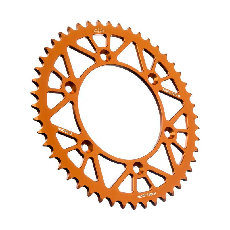 Corone in ergal JT - RACELITE KTM 400 EXC 2000-2011 Arancione 48 denti - Colore Arancione