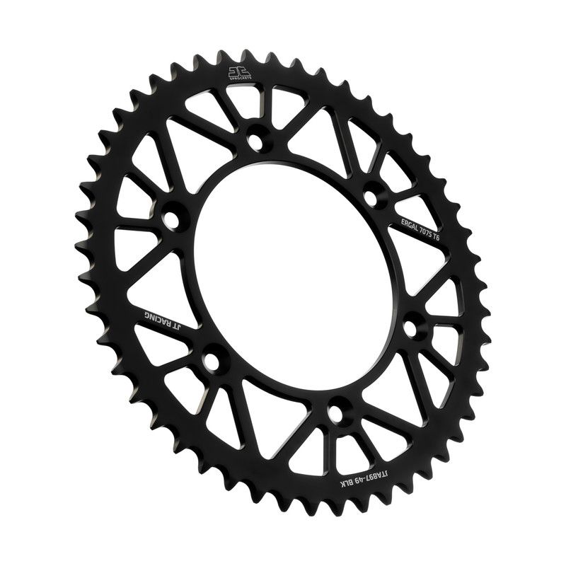 Corone in ergal JT - RACELITE KTM 200 SX 2002-2005 Nero 49 denti - Colore Nero