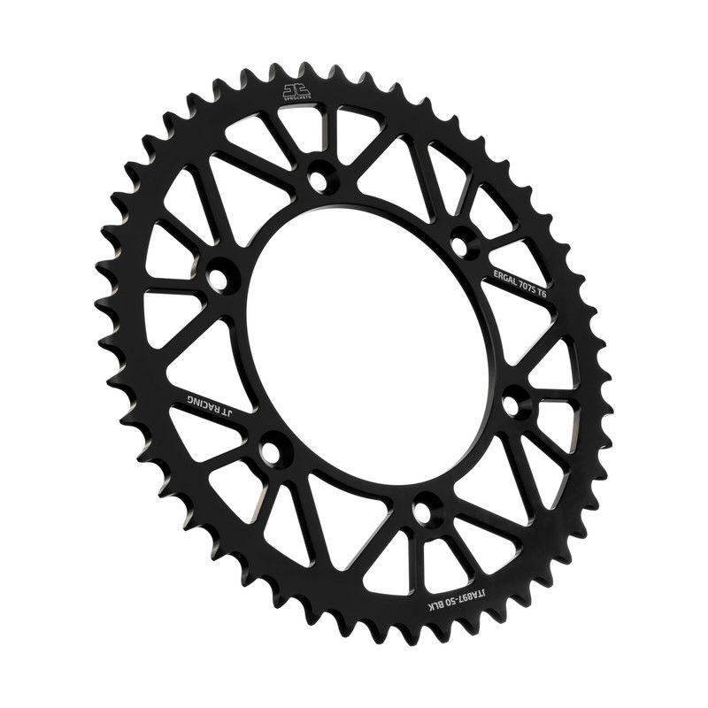 Corone in ergal JT - RACELITE HUSQVARNA 250 TE 2014-2023 Nero 50 denti - Colore Nero