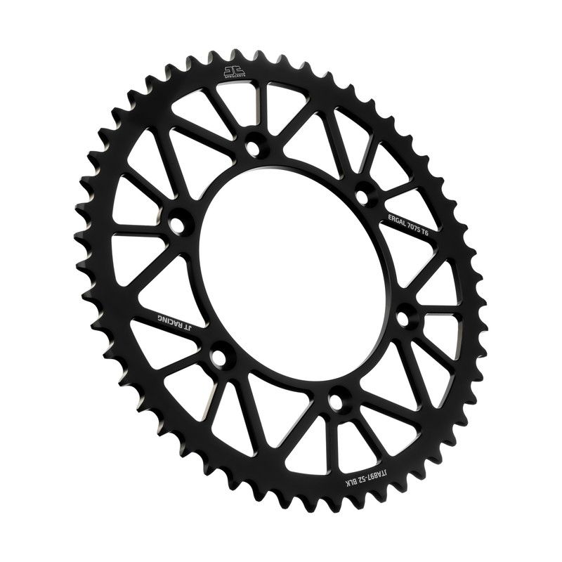 Corone in ergal JT - RACELITE HUSABERG 450 FE 2004-2014 Nero 52 denti - Colore Nero