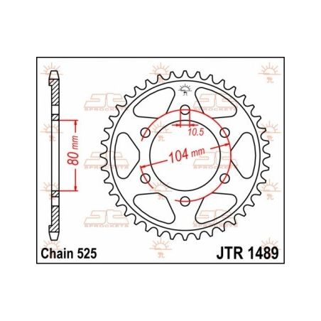 JTR1489.41 Corone in acciaio JT KAWASAKI Z 1000 2003-2021 41 denti  JT