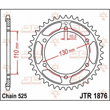 Corone in acciaio JT YAMAHA XSR 900 2016-2020 45 denti