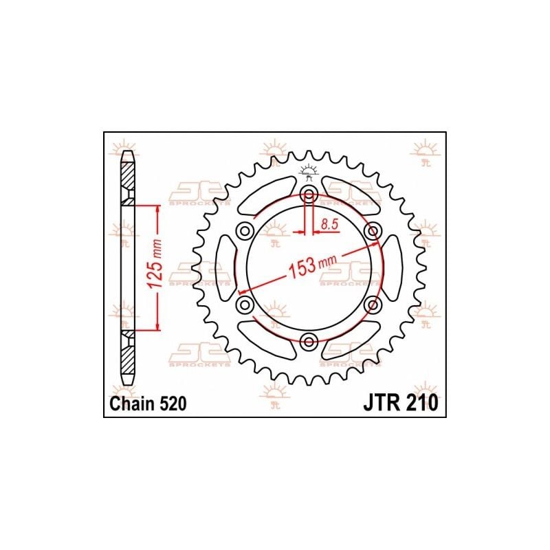 Corone in acciaio JT HONDA CRF 250 RX 2019-2023 49 denti