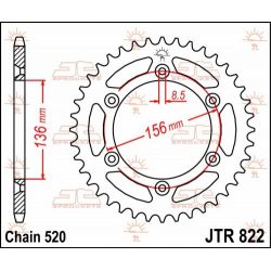 Corone in acciaio JT SHERCO 300 SE-R 2014-2023 52 denti