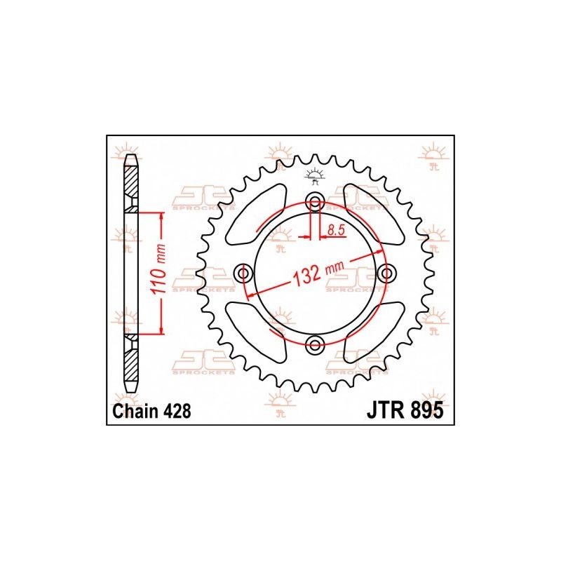 Corone in acciaio JT KTM 85 SX 2004-2023 49 denti