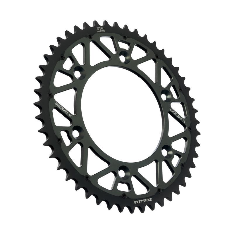 JTX210.48GR Corone Bi-Metallo JT - TWINSTAR HONDA CRF 250 X 2004-2018 Grigio 48 denti  JT