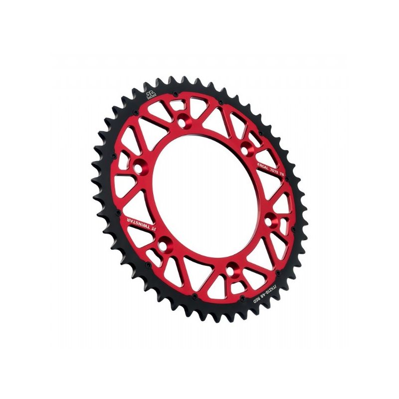 Corone Bi-Metallo JT - TWINSTAR HONDA CRF 250 X 2004-2018 Rosso 48 denti