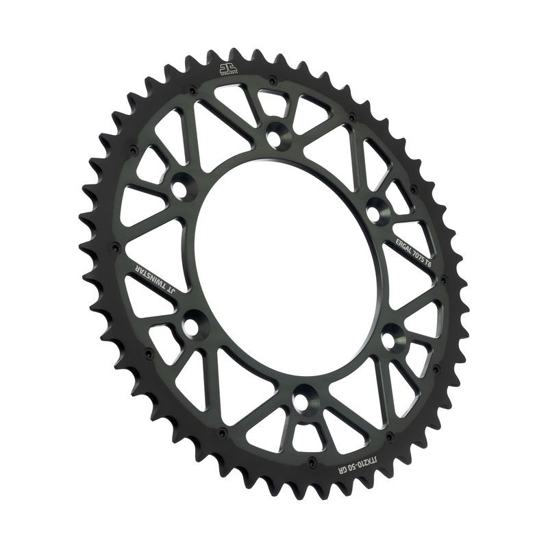 JTX210.50GR Corone Bi-Metallo JT - TWINSTAR HONDA CR 250 1984-2007 Grigio 50 denti  JT
