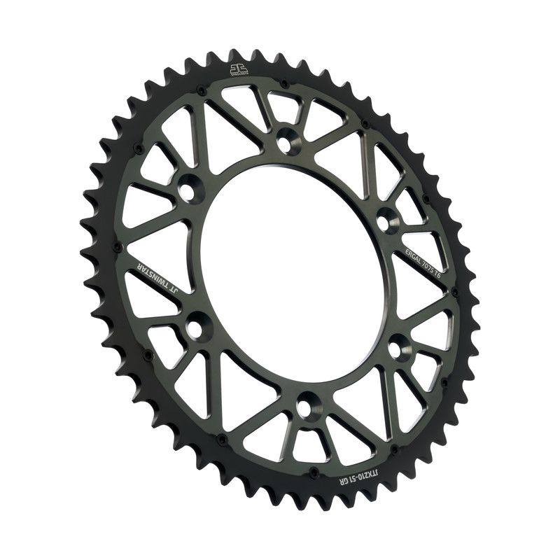 JTX210.51GR Corone Bi-Metallo JT - TWINSTAR HONDA CR 250 1984-2007 Grigio 51 denti  JT