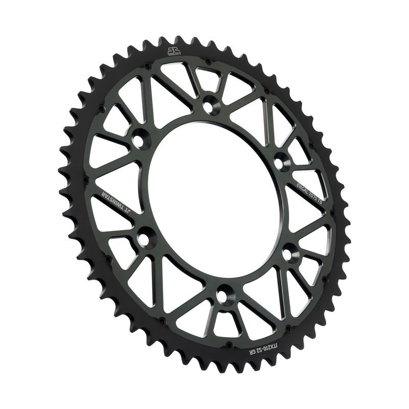 Corone Bi-Metallo JT - TWINSTAR HONDA CRF 450 X 2005-2016 Grigio 52 denti